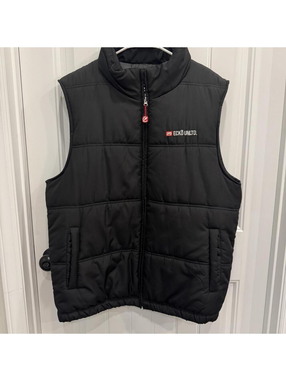 Ecko Unltd. Men's Black Quilted Puffer Vest X-Large